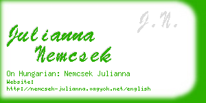 julianna nemcsek business card